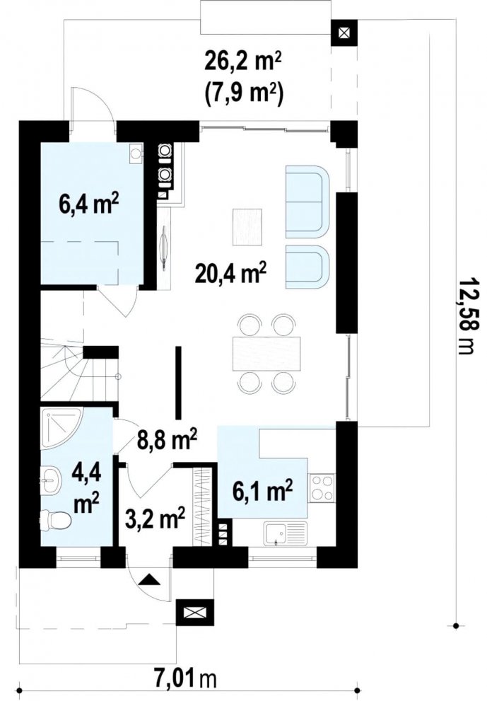 Проект коттеджа 100 метров