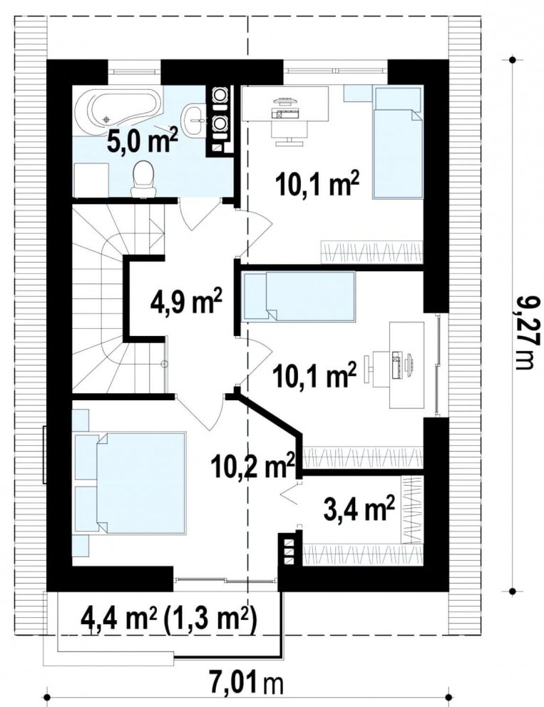 Проект коттеджа 100 метров