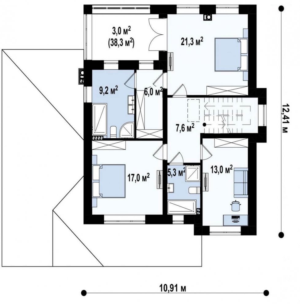 Проект двухэтажный 246 кв.м.