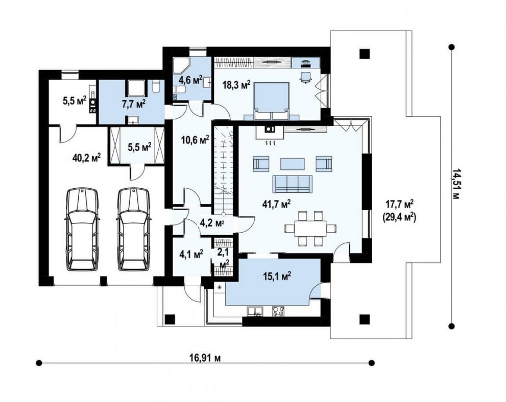Проект  вилла 262 кв.м.
