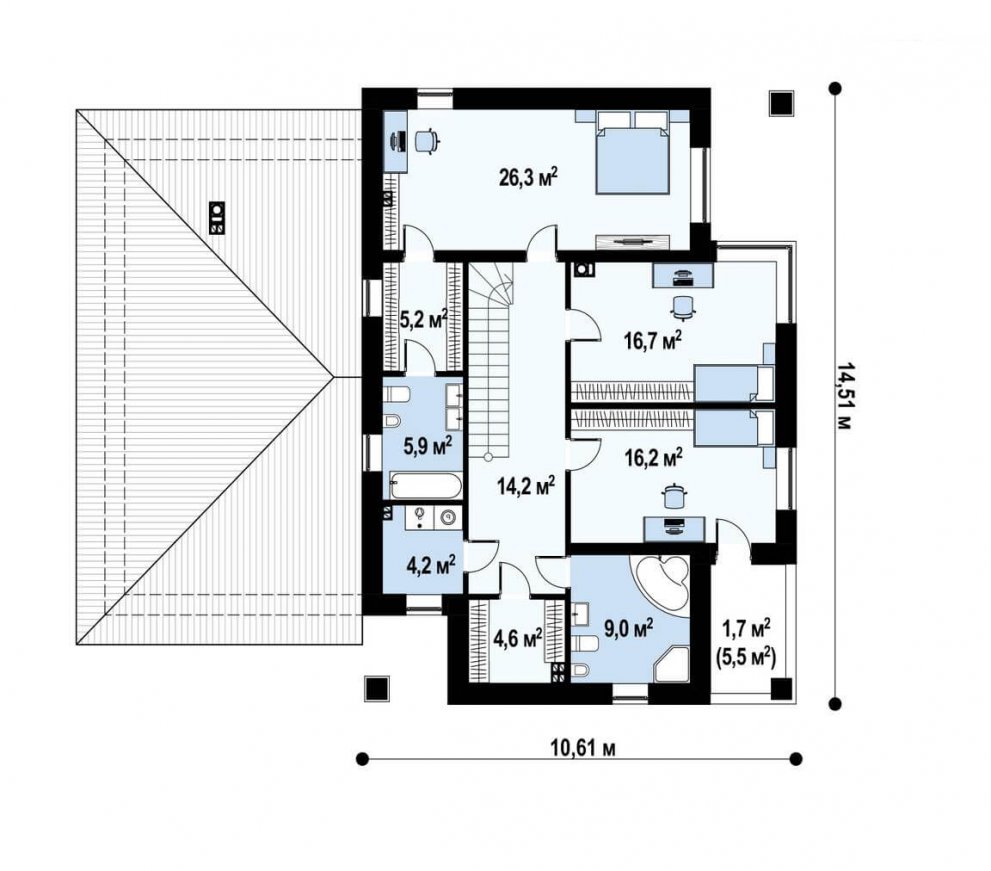 Проект  вилла 262 кв.м.
