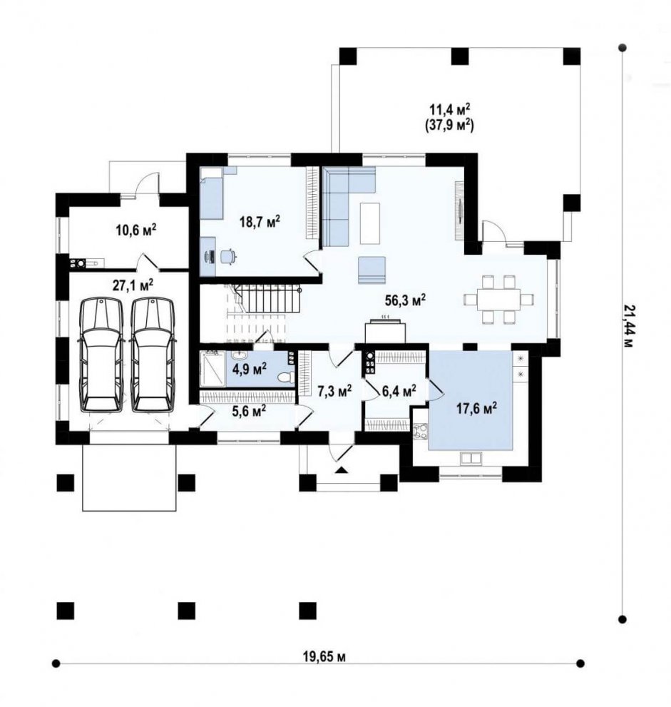 Проект частной виллы 287 кв.м.