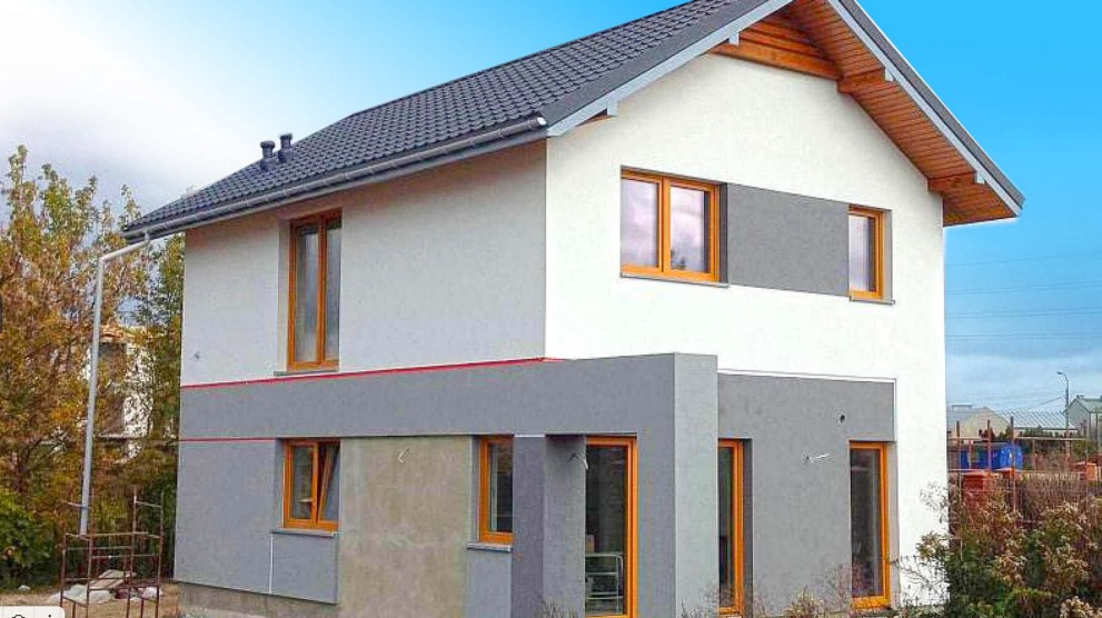 Проект коттеджа 100 метров частный двухэтажный дом Краснодар