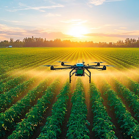 Услуги по обработке сельскохозяйственных культур агродронами пестицидами и фунгицидами
