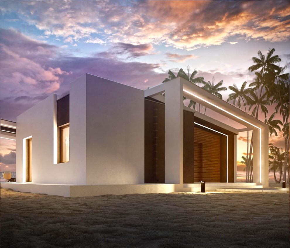 Строительство домов проект дома-виллы 105 кв.м. из кирпича и монолита